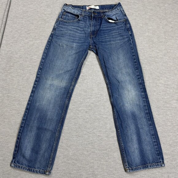 Levi's Other - Levis Mens Blue 505 Regular Fit Straight Jeans Low Rise Teen Size 16 Reg 28X28